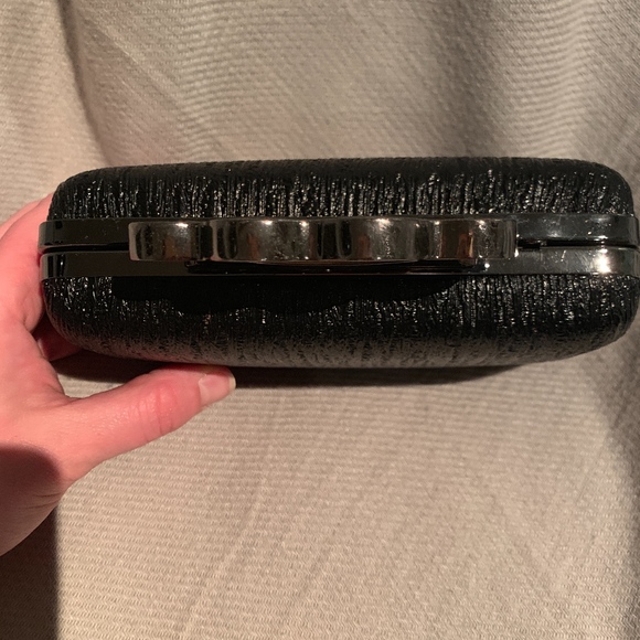 Black Embellished Knuckle Clutch - Picture 4 of 7